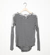 Long-Sleeve Striped Lace Top (7-16), , hi-res image number 0